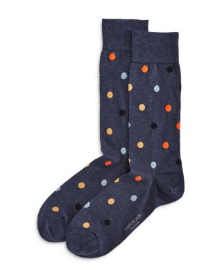 Marcoliani Multi Dot Crew Socks In Blue
