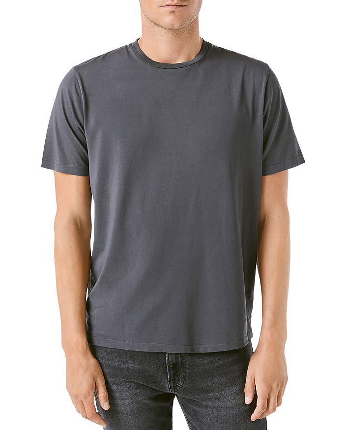 Frame Round-neck Cotton T-shirt In Faded Noir