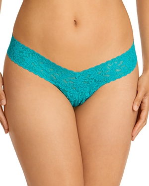 Hanky Panky Signature Low Rise Thongs, Set Of 3 In Vibrant Turquoise