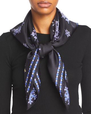Echo - Snowflakes Silk Square Scarf