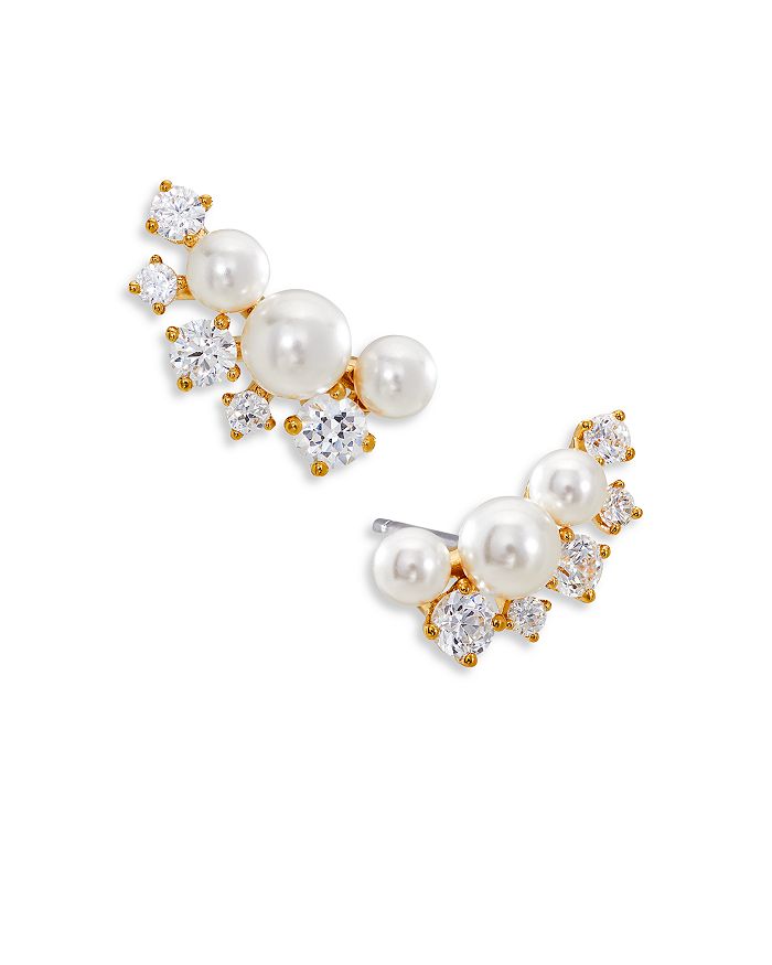 Nadri Camila Simulated Pearl Sparkle Cluster Earrings | Bloomingdale's