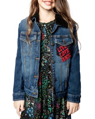 Girls' Alex Cotton Blend Trucker  Jacket - Little Kid, Big Kid
