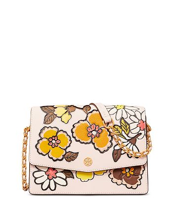 Tory Burch Robinson Appliqué Leather Convertible Crossbody | Bloomingdale's