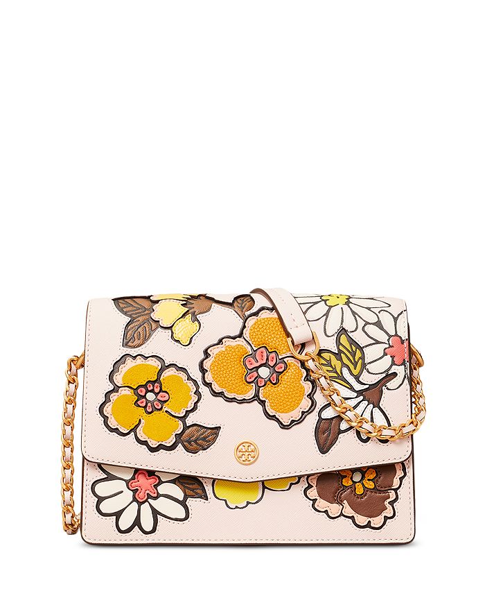 Tory burch robinson top floral convertible shoulder bag