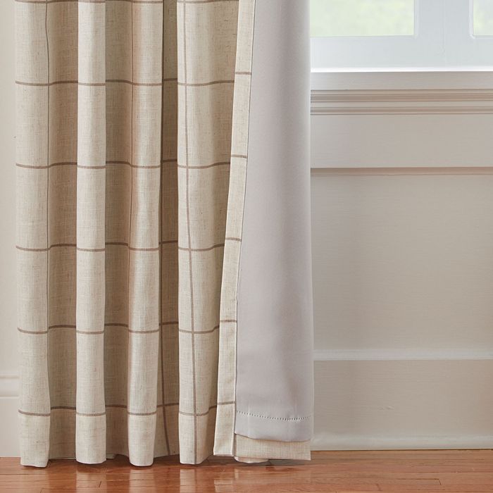 Elrene Home Fashions Erlene Home Fashions Brighton Windowpane Plaid Blackout Window Curtain Panel, 52 X 84 In Linen
