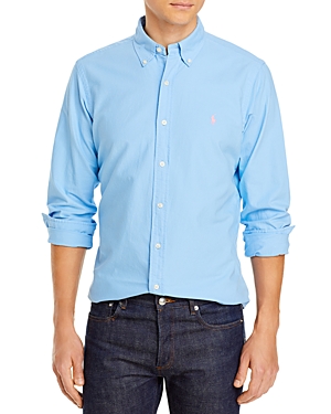 Polo Ralph Lauren Garment-dyed Oxford Shirt In Blue Lagoon