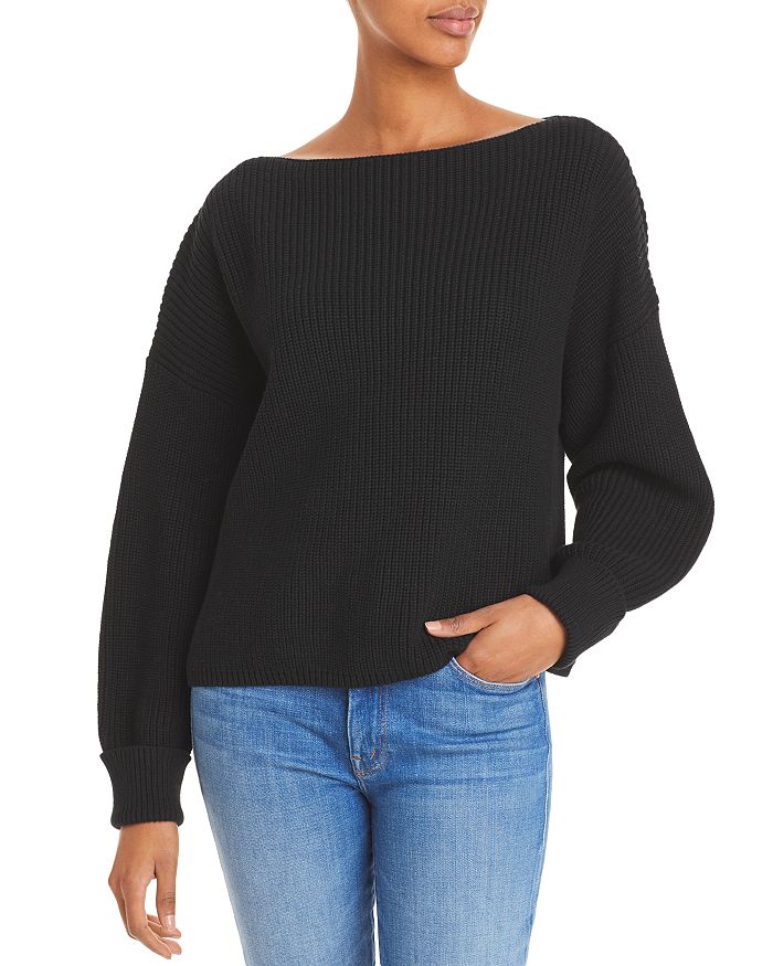 FRENCH CONNECTION Millie Mozart Knits Cotton Boat Neck Sweater