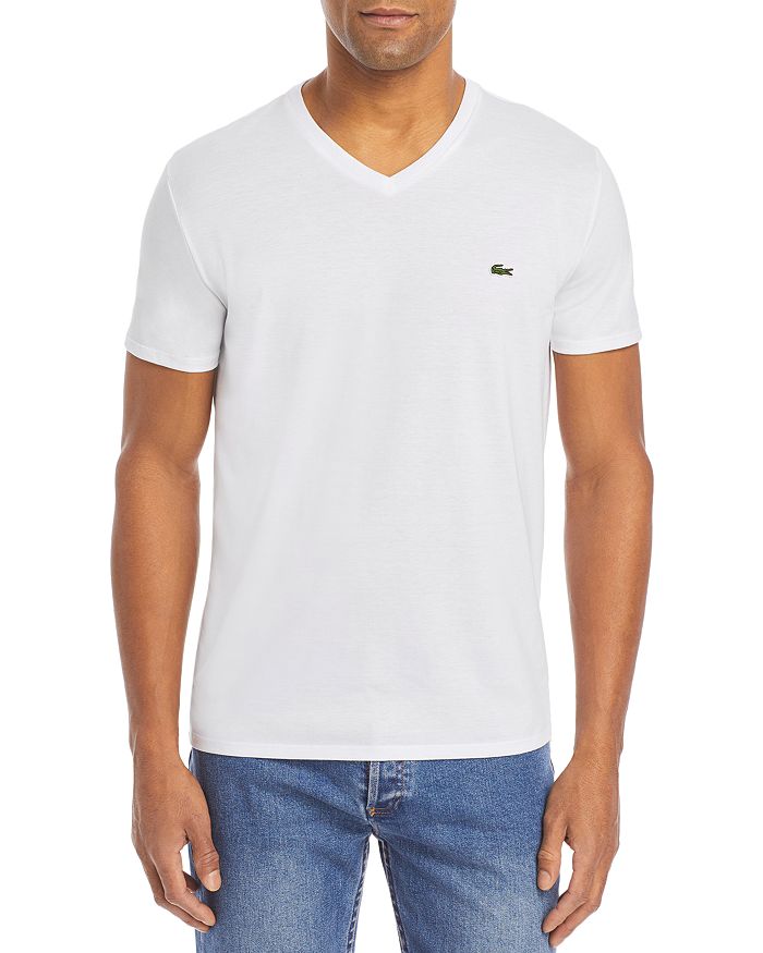 Lacoste V-Neck Pima Cotton Tee | Bloomingdale's