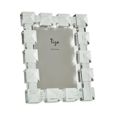 Crystal Glass Diamond Picture Frame, 5" x 7"