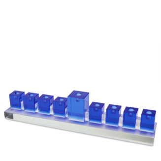 Tizo Design Crystal Glass Menorah | Bloomingdale's