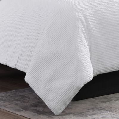 Waffle Pique Duvet Cover Set, Queen