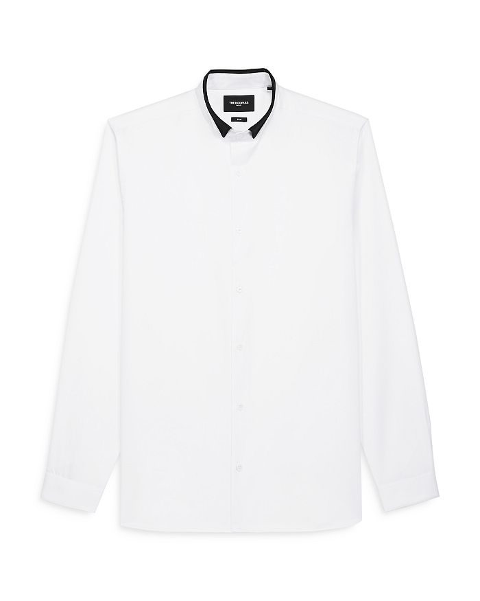 The Kooples Contrast Collar Shirt In White