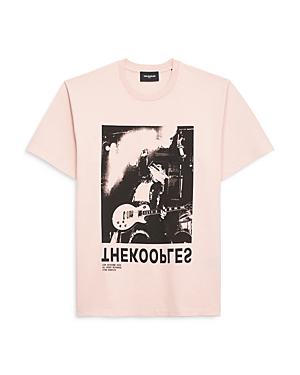 The Kooples Cotton Graphic Tee In Pink