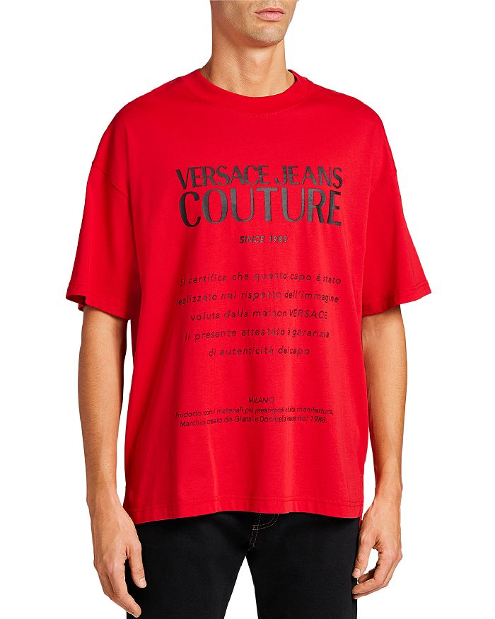 VERSACE JEANS COUTURE WARRANTY LABEL TEE,EB3GWA7TME30319