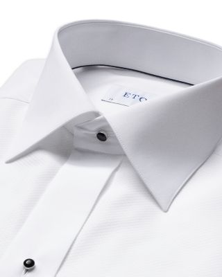 Slim Fit Piqu&eacute; Formal Shirt