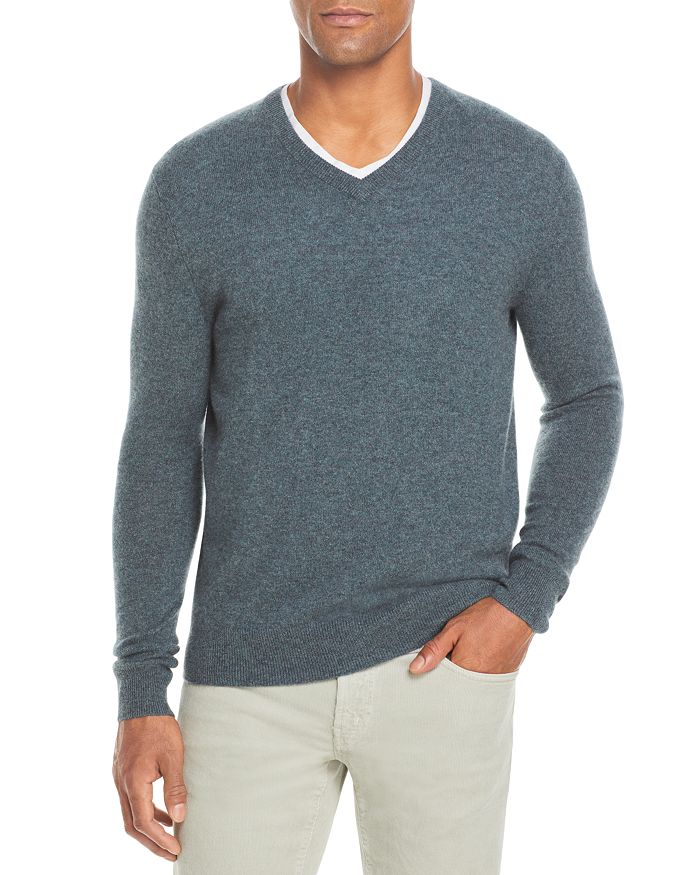 The Men's Store at Bloomingdale's Cashmere V-Neck Sweater - 100% ...