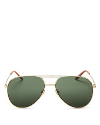 Gucci Men's Brow Bar Aviator Sunglasses, 59mm | Bloomingdale's