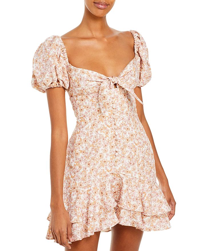 Significant Other - Lavita Floral Print Ruffled Mini Dress