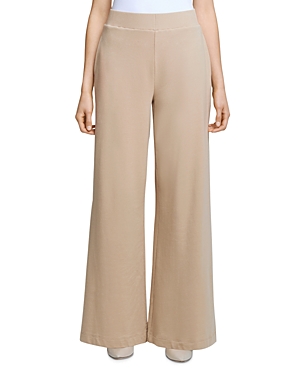 L Agence Campbell Stretch Cotton And Modal-blend Wide-leg Pants In Camel