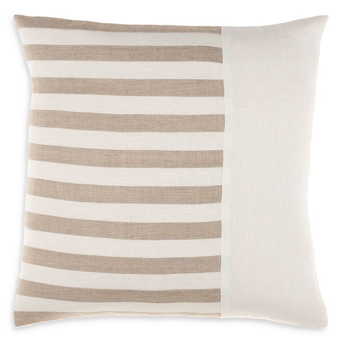 Surya Roxbury Stripe Decorative Pillow, 18 X 18 In Cream