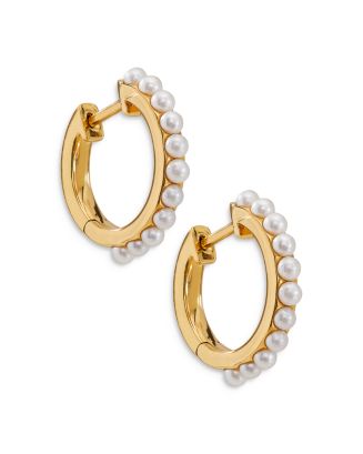 Nadri Nadri Synthetic Pearl Huggie Hoop Earrings | Bloomingdale's