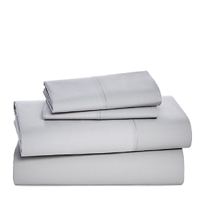 Sky Percale Queen Sheet Set In Stormy Mist