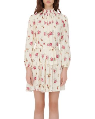 Maje - Risoula Floral Print Belted Dress