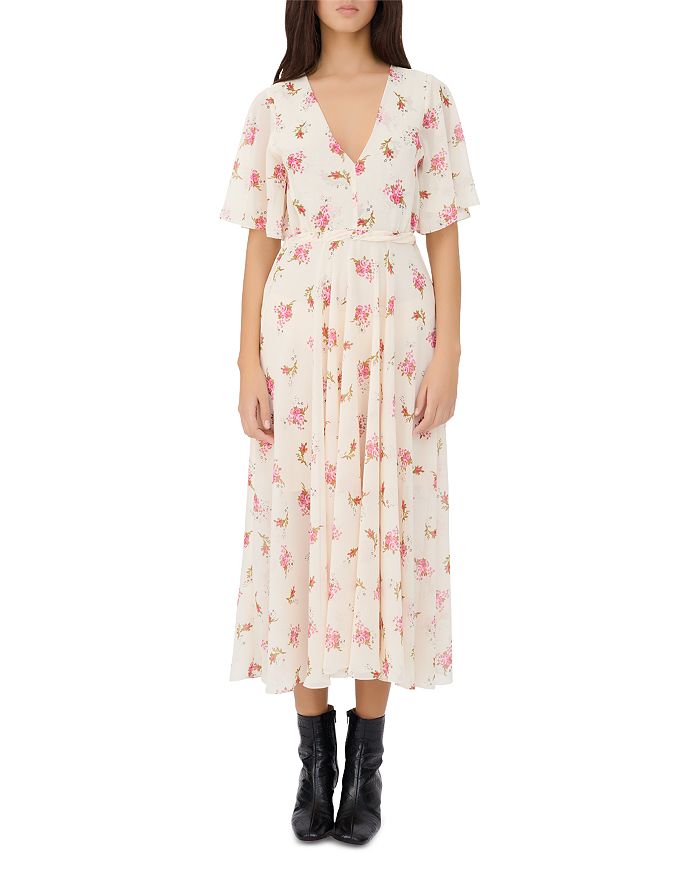Maje Runge Floral Print Midi Dress | Bloomingdale's