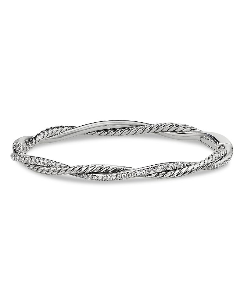 David Yurman Sterling Silver Petite Infinity Bracelet with Diamonds