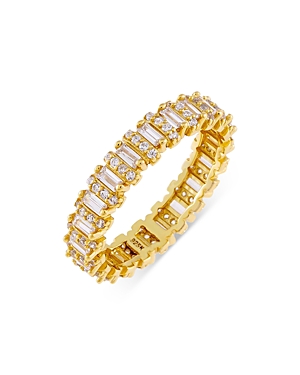 Adinas Jewels Baguette Eternity Band In Gold