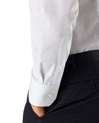 Slim Fit Micro Print Shirt