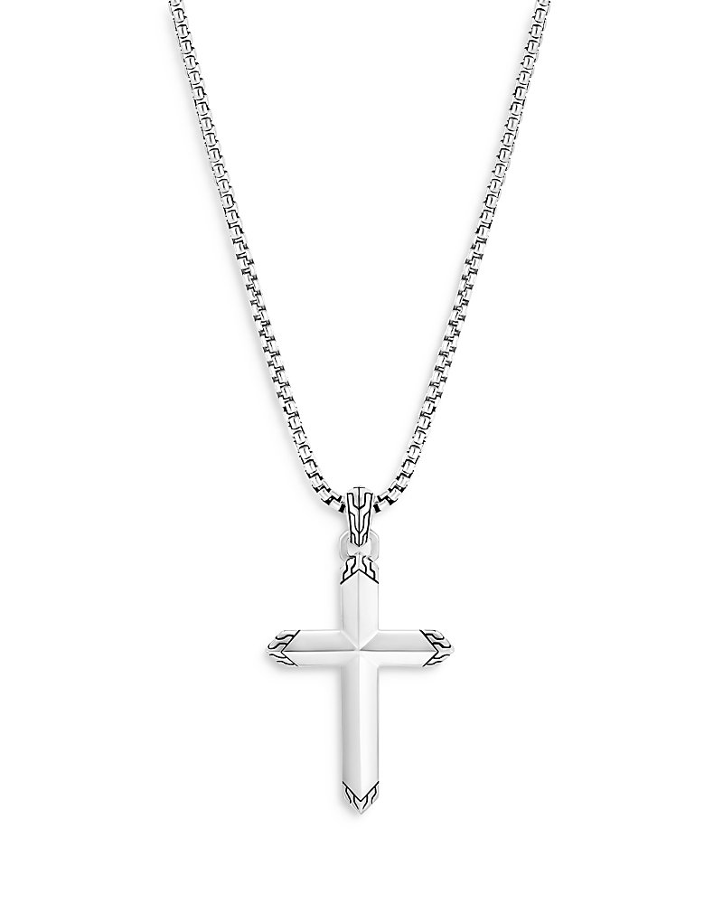 John Hardy Sterling Silver Classic Chain Cross Pendant Necklace, 24