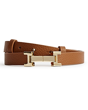 Reiss Women's Hayley Metal Hardware Leather Belt In Tan