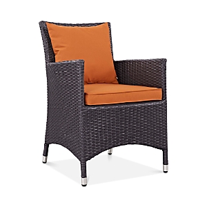Modway Convene Dining Outdoor Patio Armchair In Espresso Orange