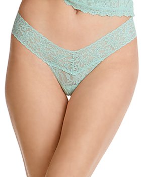 hanky panky Women's Mrs. Original Rise Thong, White/Blue, One Size :  Clothing, Shoes & Jewelry 
