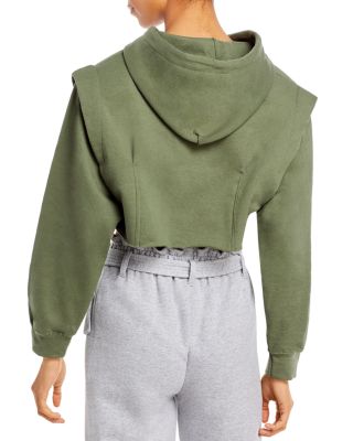 cropped designer hoodie