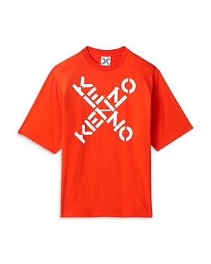 Kenzo Sport X Logo Tee In Deep Orange