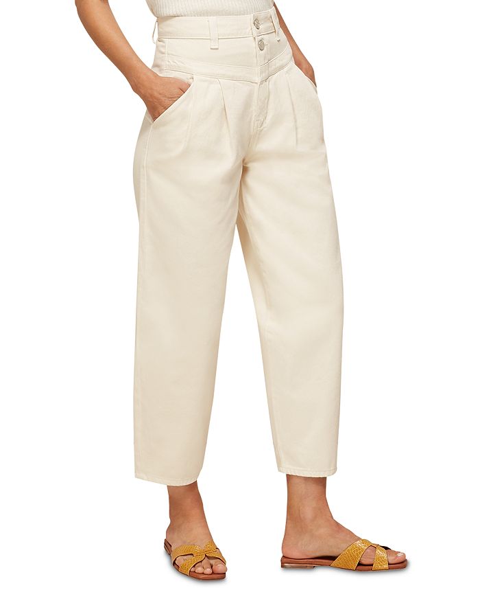 Whistles India Pleated Cropped Jeans | Bloomingdale's