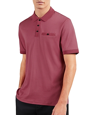 Ted Baker Pumpit Cotton Polo In Pink