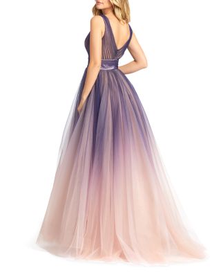 Mac Duggal★クロスフロント ドレス Ombre Gown Mac Duggal Ombre V Neck Gown | Bloomingdale's
