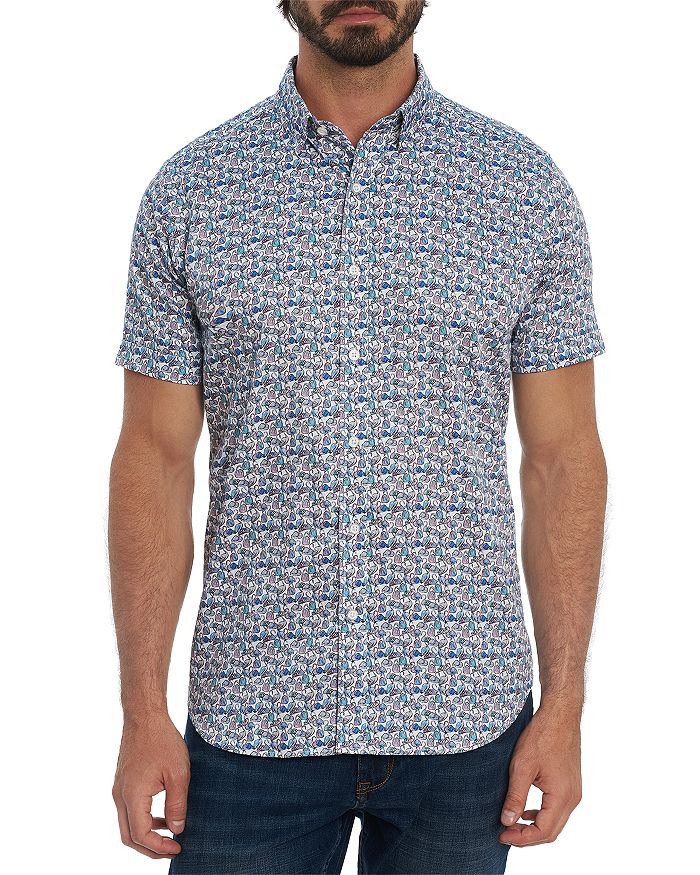 Robert Graham Medlocke Tailored Fit Short Sleeve Shirt | Bloomingdale's