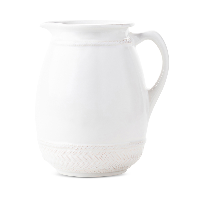 Juliska Le Panier Whitewash Pitcher Vase In Whitewash