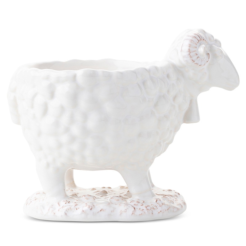Juliska Renoir Ram Ceramic Serving Bowl In Whitewash