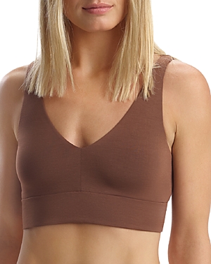 Commando Butter Soft Support Racerback Bralette In Black In Cinnamon