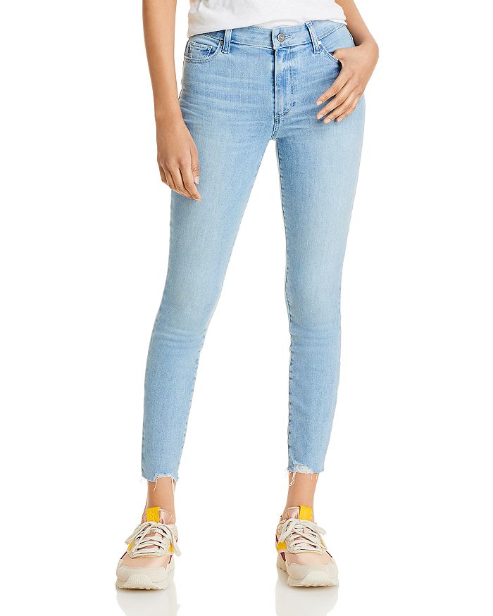 PAIGE Hoxton Frayed Hem Jeans in Jama | Bloomingdale's