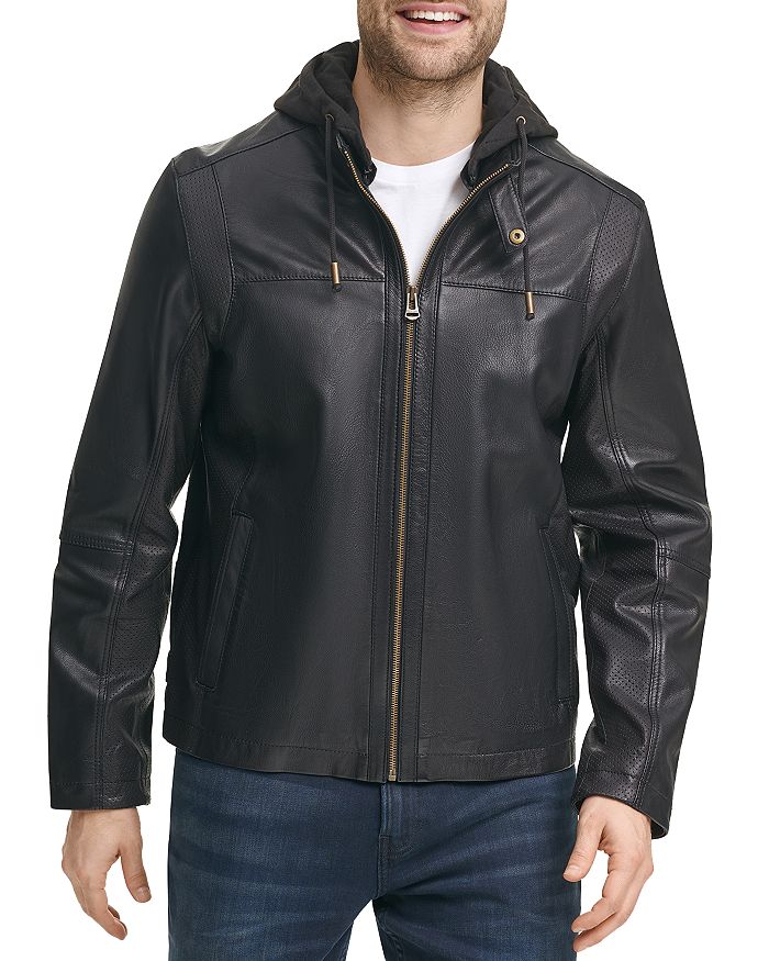 Cole Haan Leather Moto Jacket | Bloomingdale's