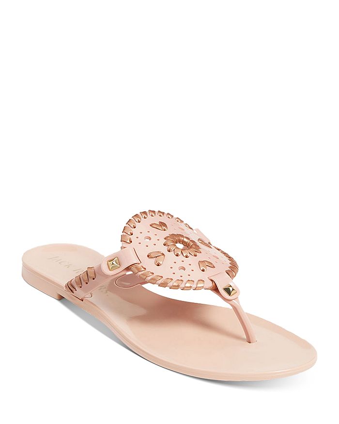 Jack Rogers Georgica Jelly Waterproof Flip Flop In Blush Rose