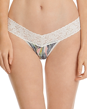 HANKY PANKY LOW-RISE PRINTED LACE THONG,6Z1581