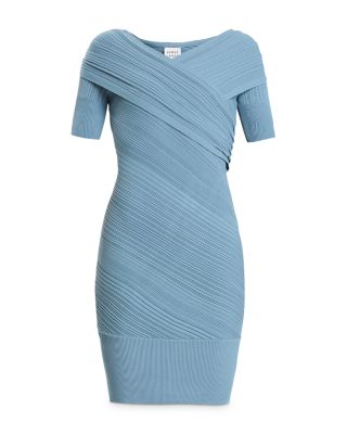 Draped Ribbed Dress