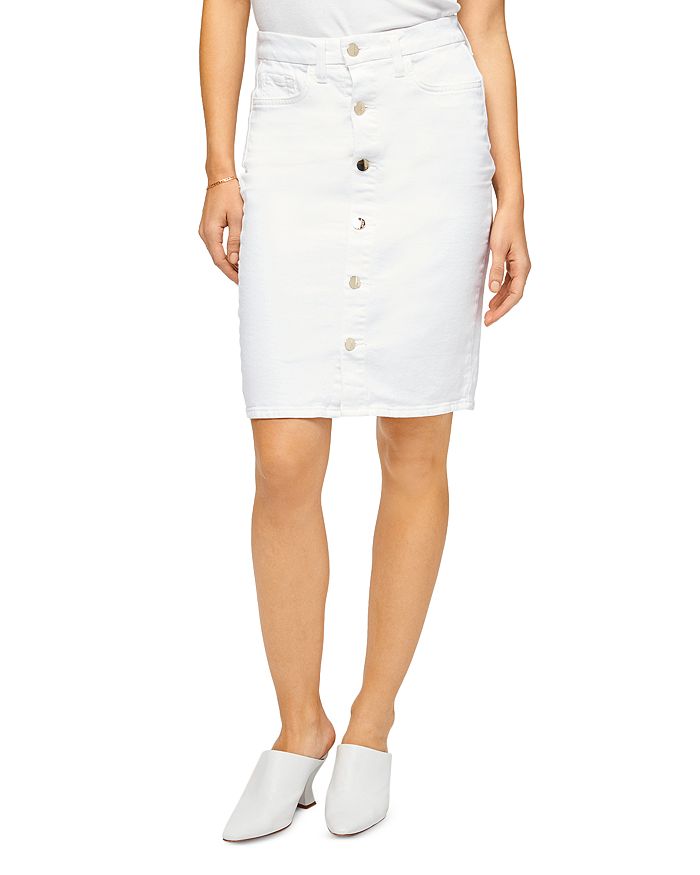 Jen7 white denim best sale skirt